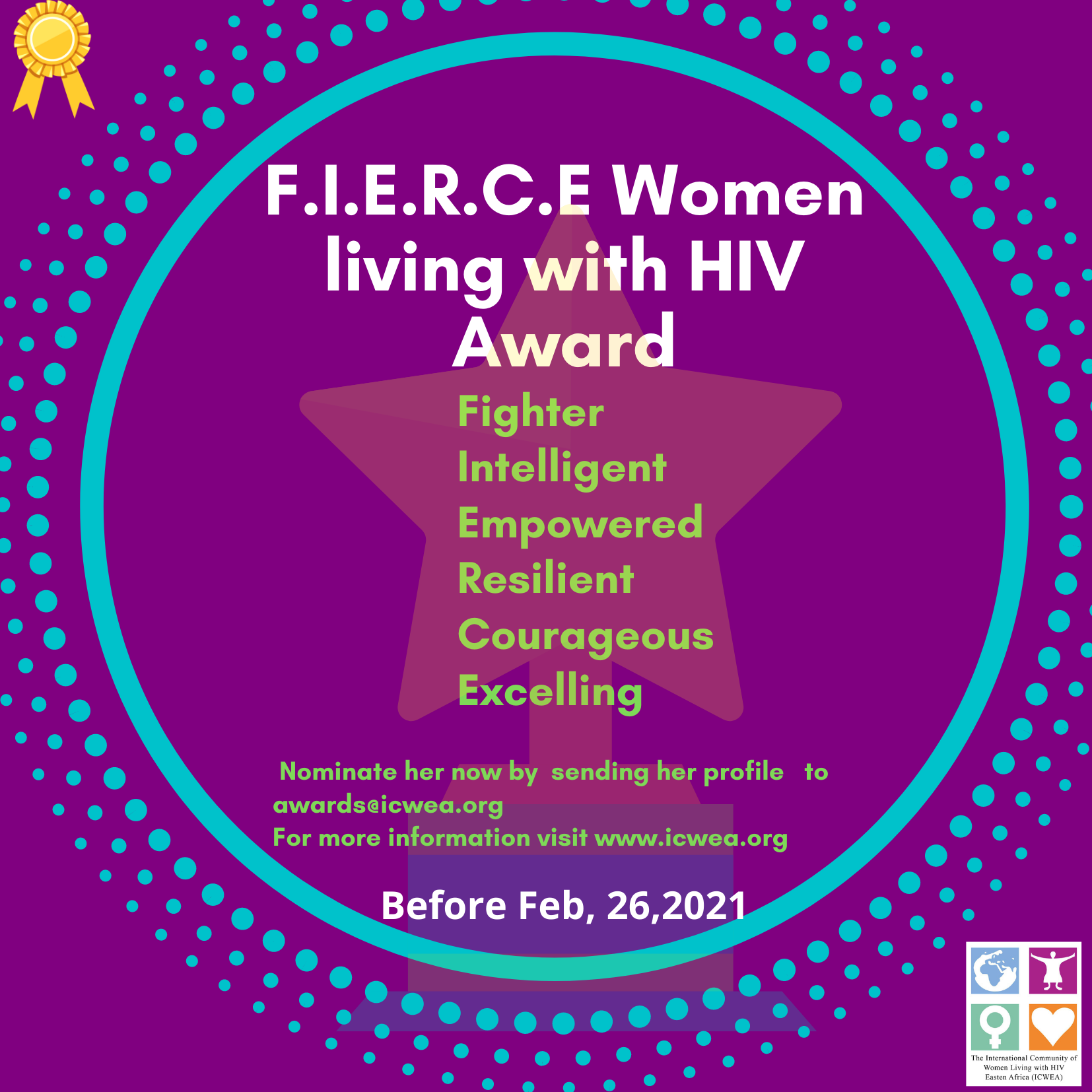 Read more about the article Call for Nominations for the Annual F.I.E.R.C.E  Women Living with HIV Award
