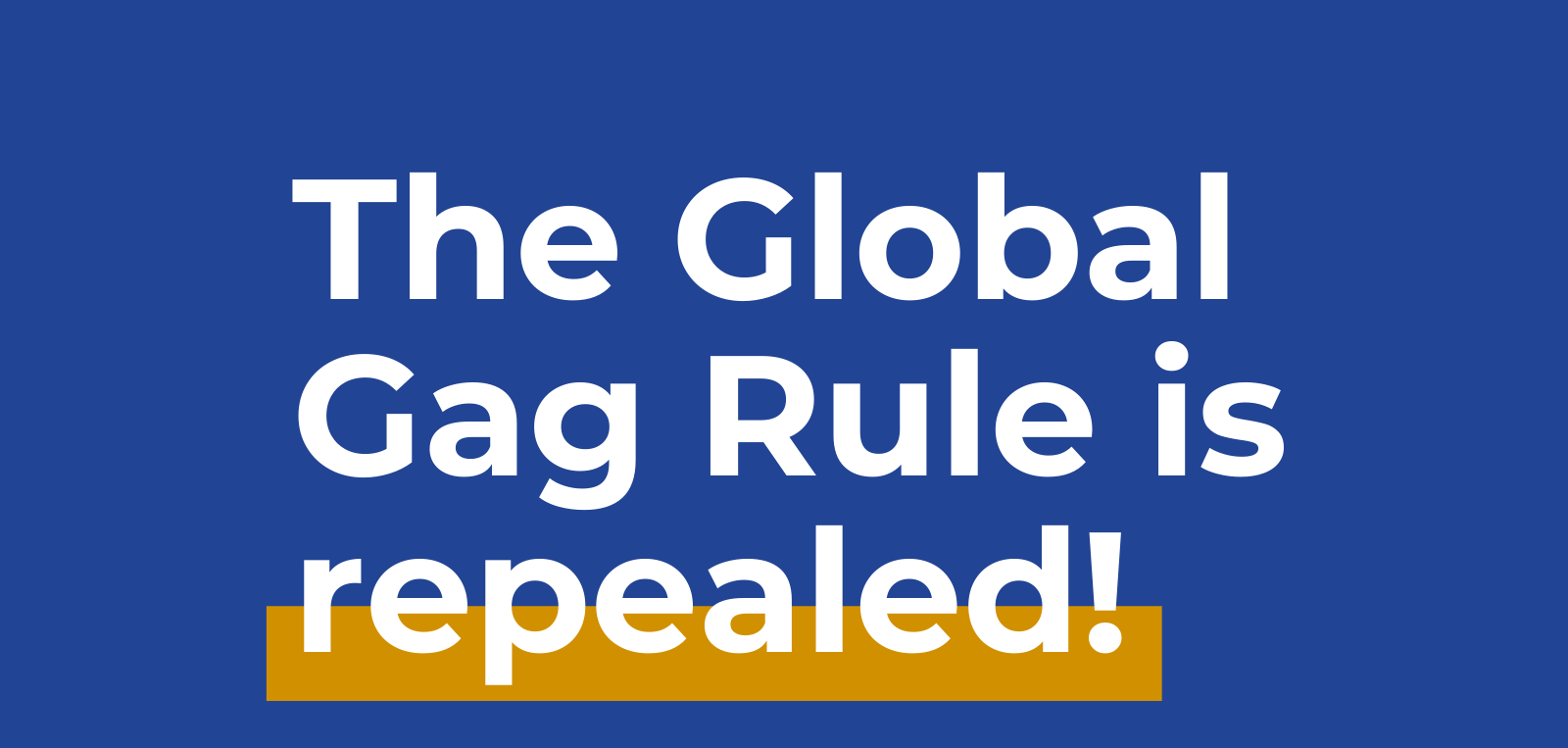 Read more about the article Hope for Women living with HIV in Africa as the Global Gag Rule is revoked!