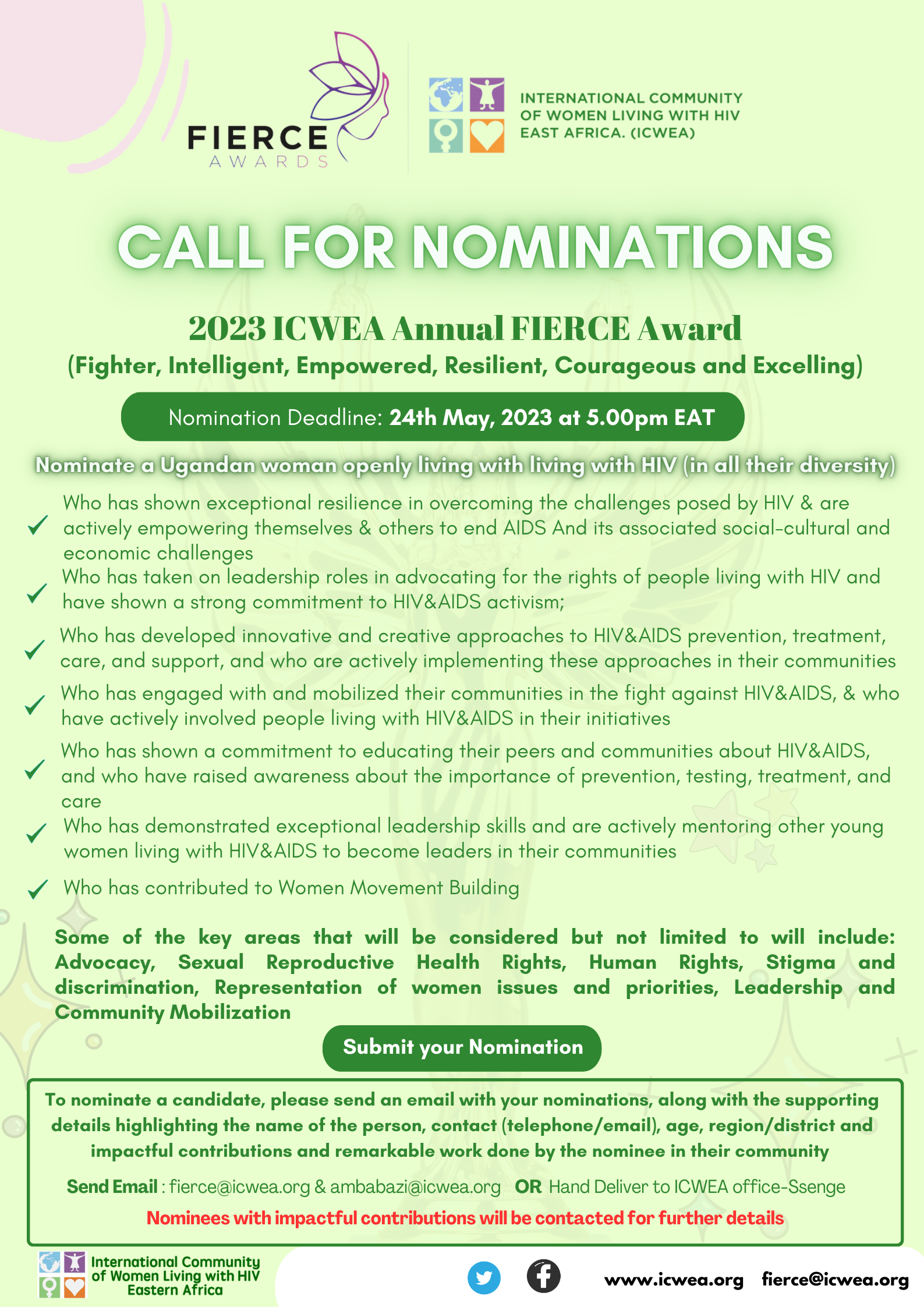 Read more about the article Call for Nominations – Uganda Country FIERCE Awards 2023